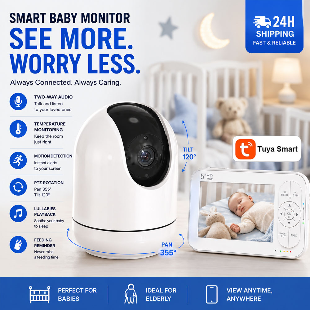 Audio Detect Music - Monitor de Bebê WiFi de 5