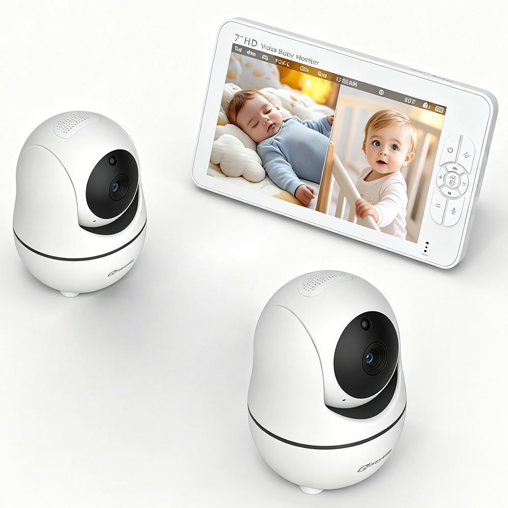 Monitor de Bebê HD de 7 Polega - Audio Detect Music avaliação e preço