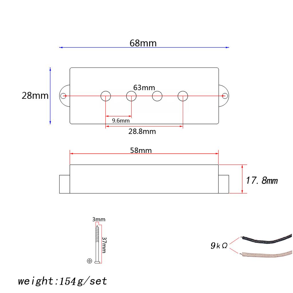 Conjunto de Captadores para Co - Bass Guitar Strings avaliação e preço