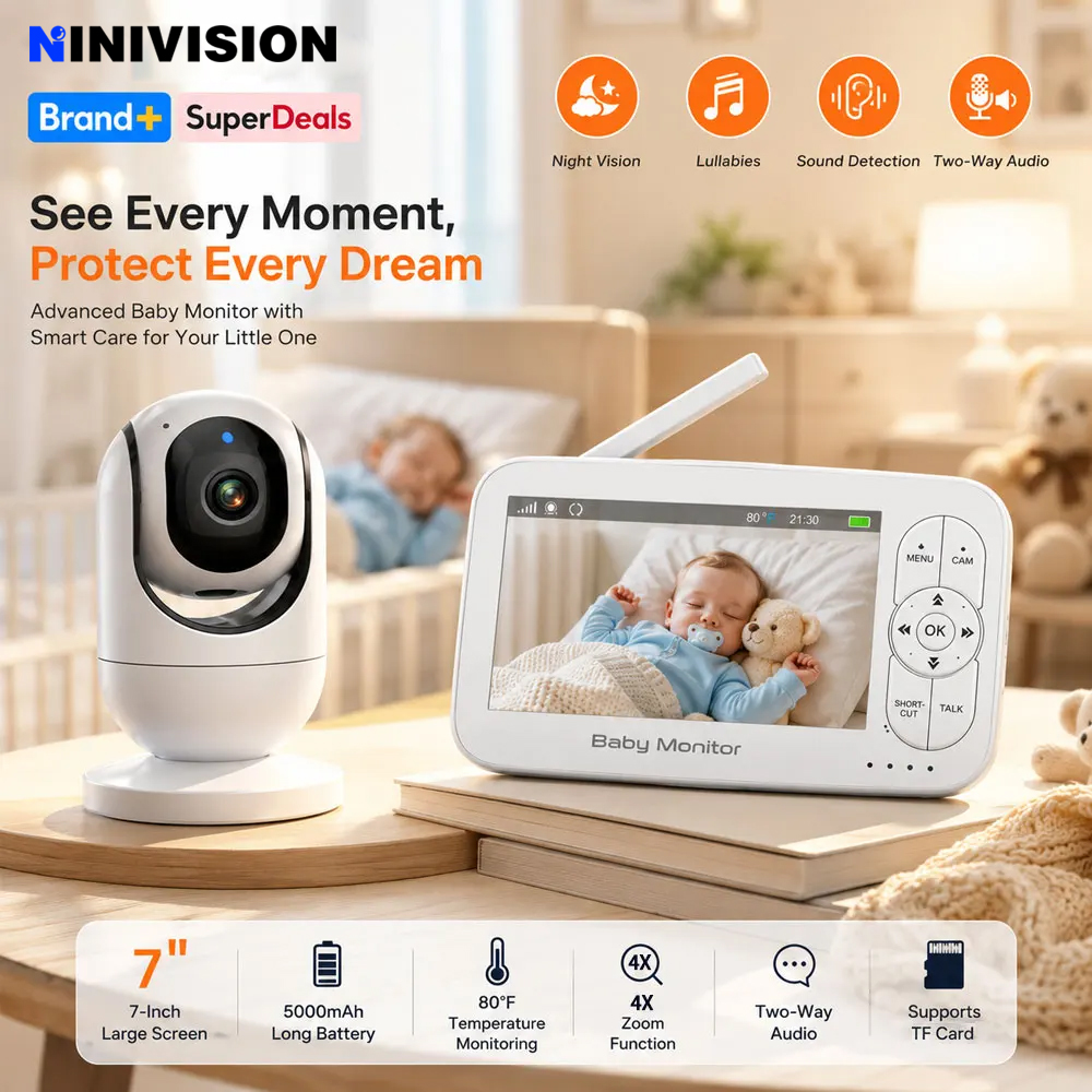 Monitor de Bebê de 7 Polegadas - Audio Detect Music avaliação e preço
