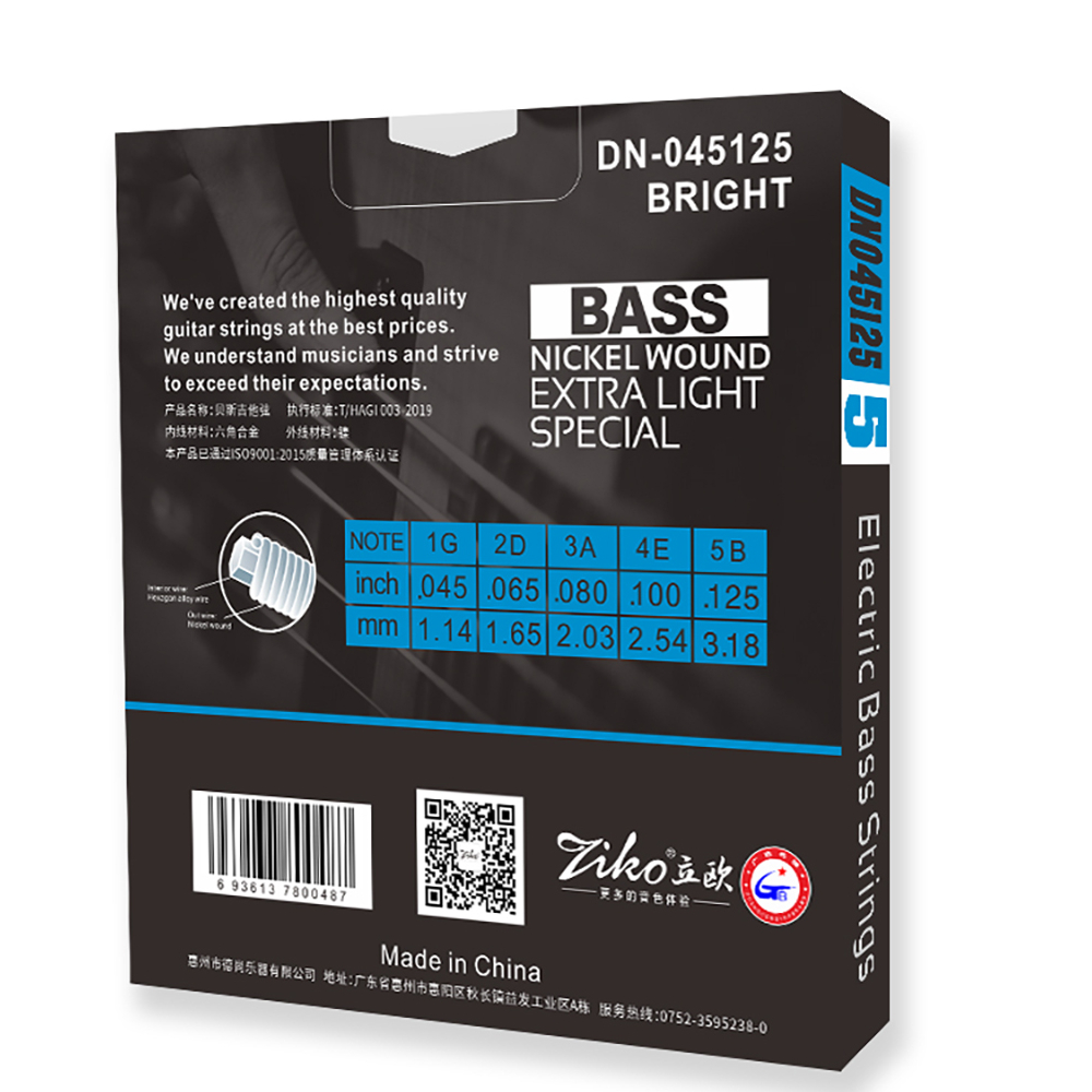 ZIKO-Baixo elétrico Cordas par - Bass Guitar Strings avaliação e preço
