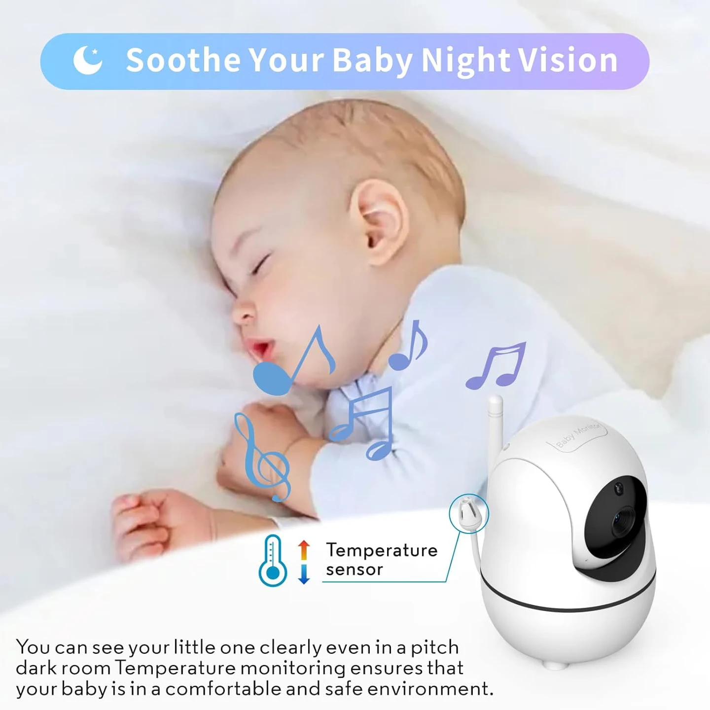 Monitor de bebê com vídeo com  - Audio Detect Music avaliação e preço